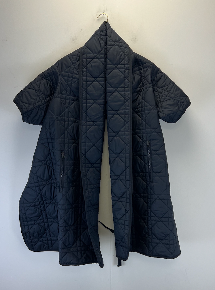 Dior Navy Blue Macro Cannage Quilted Shawl