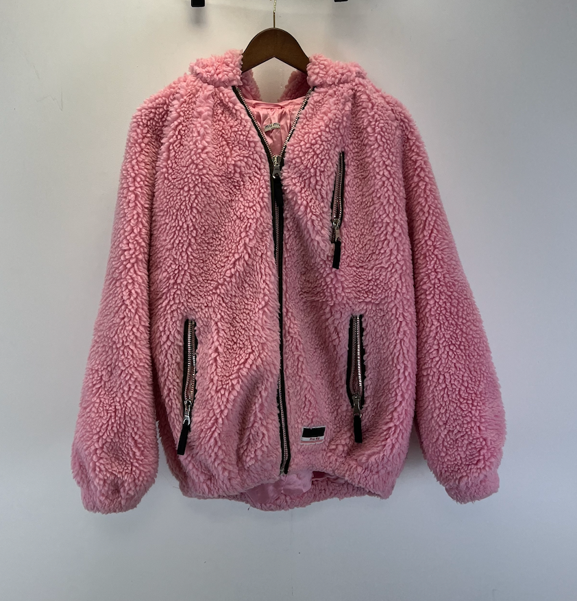 Miu Miu Pink Fleece Zip Up Jacket