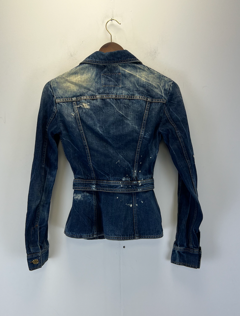 Pierre Balmain Blue Distressed Denim Jacket