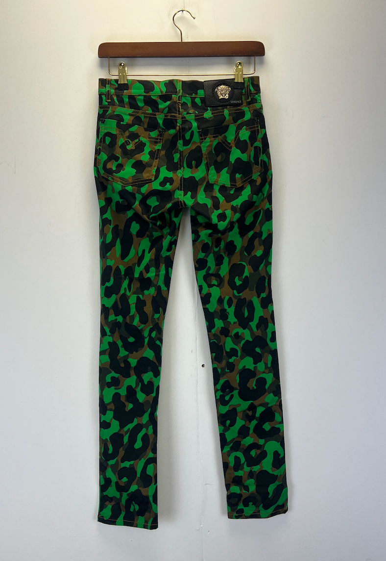 Versace Green Camo Jeans