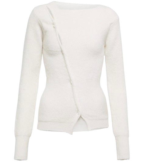 Jacquemus Off White La Maille Pau Alpaca Knit Jumper (pre-owned)