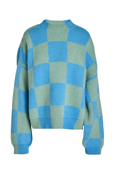 Stine Goya Green And Blue Check Jumper (pre-owned)