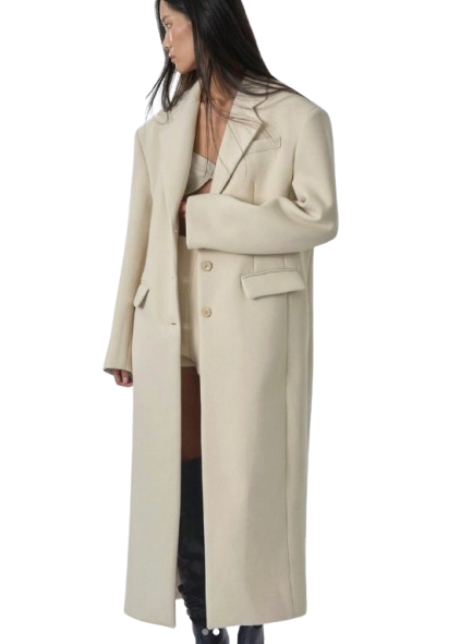 The Frankie Shop Cream Oversized Coat (pre-owned)