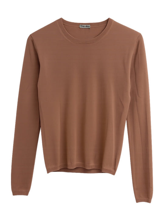 Miu Miu Dusky Pink Fine Knit Jumper (pre-owned)