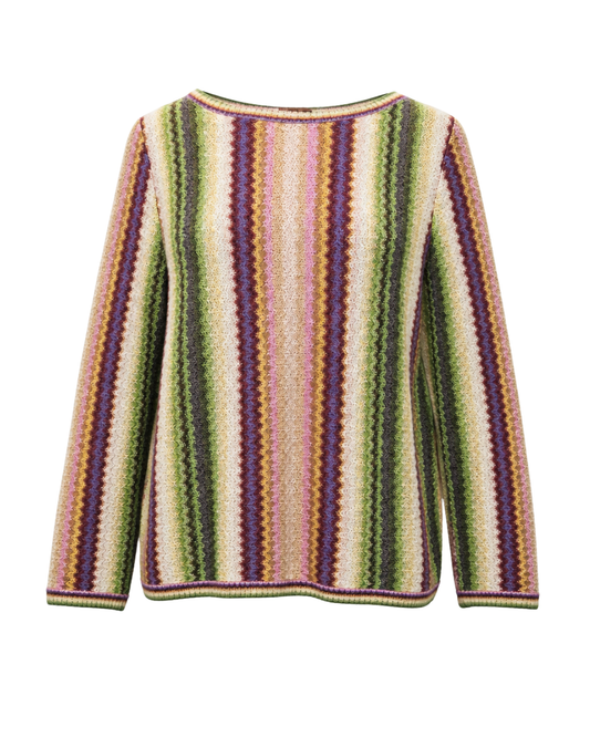 Missoni Green and Pink Long Sleeved Knit Top