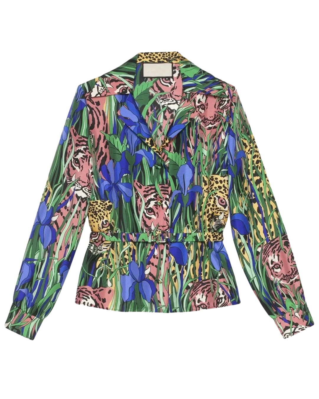 Gucci Multicolour Feline Garden Silk Shirt