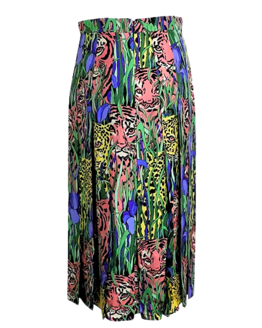 Gucci Multicolour Feline Garden Silk Skirt