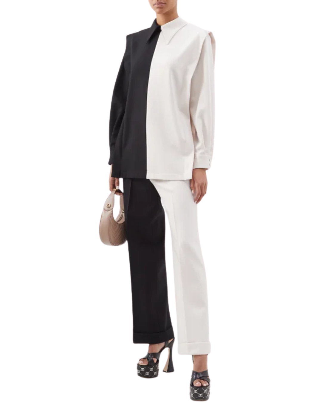 Gucci Monochrome Wool Trousers