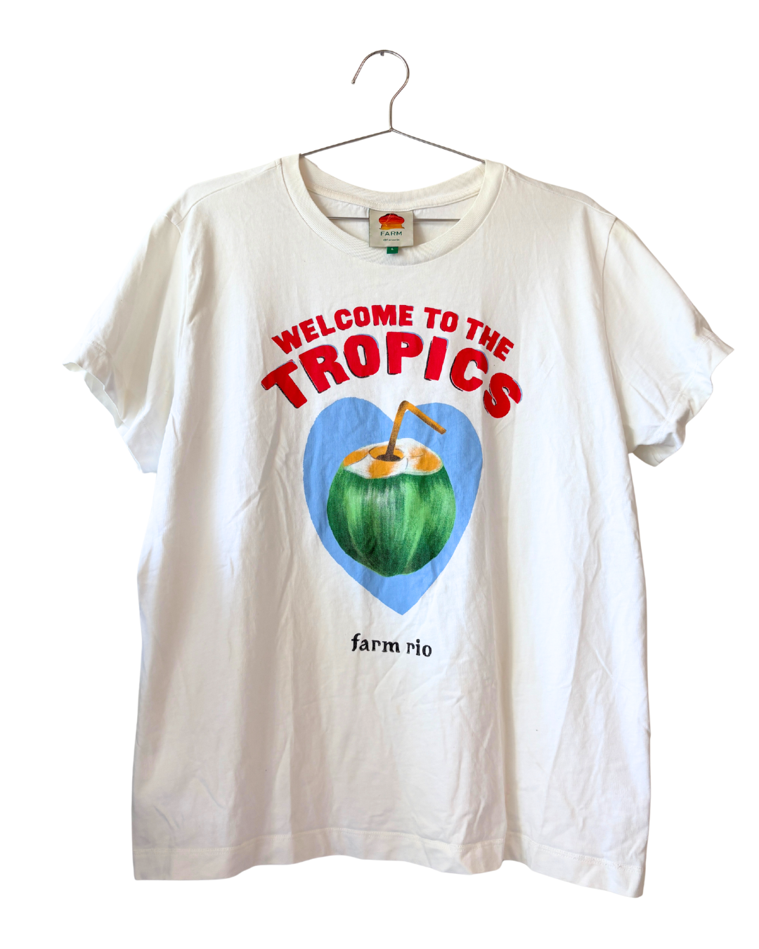 Farm Rio 'Welcome to the Tropics' White Graphic Tee