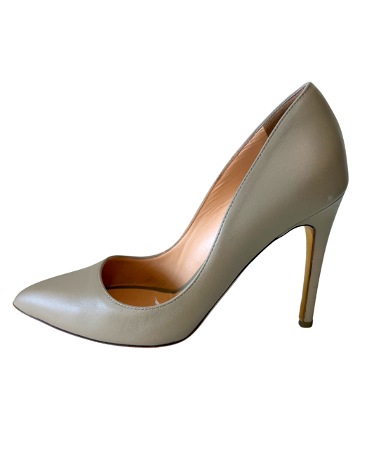 Rupert Sanderson Beige Malory Stone Nappa Pumps