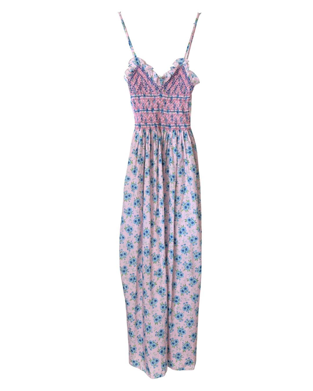 Loretta Caponi Cotton Floral Midi Dress