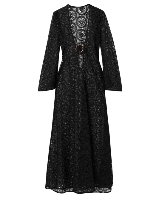 Dodo Bar Or Black Jane Crochet Beach Maxi Dress