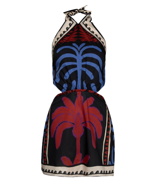 Johanna Ortiz Awash Cotton Palm Mini Dress