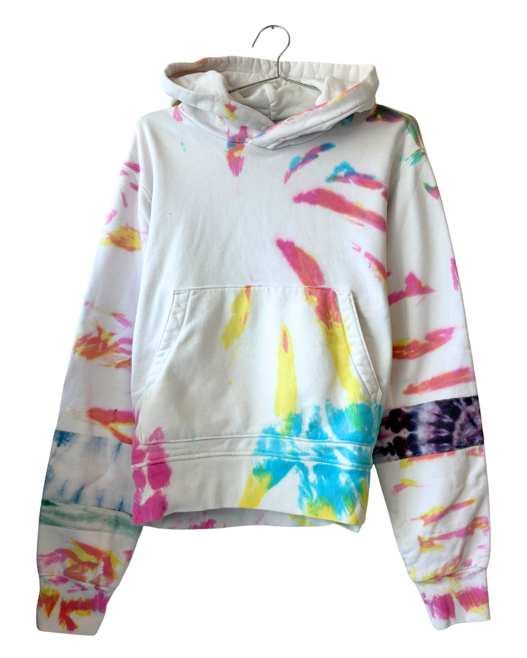 Amiri White Tie Dye Art Patch Hoodie