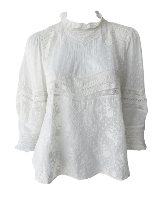 Loveshackfancy Shelly Top White