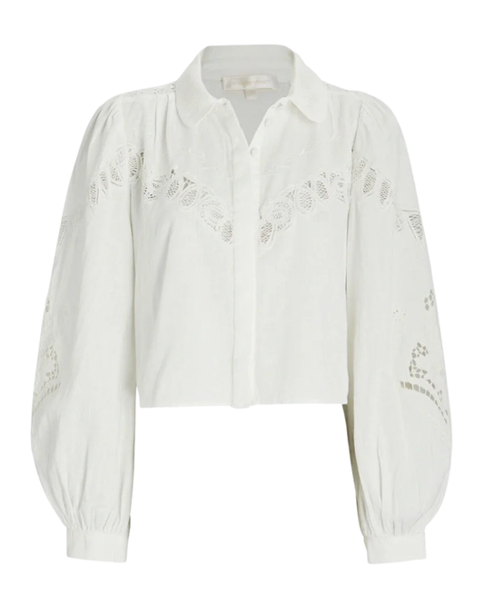 Loveshackfancy Sansom Blouse True White