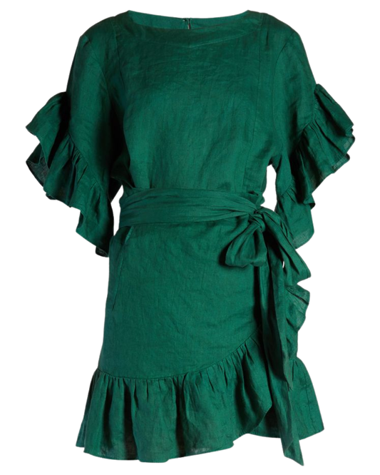 Isabel Marant Etoile Green Linen Mini Dress