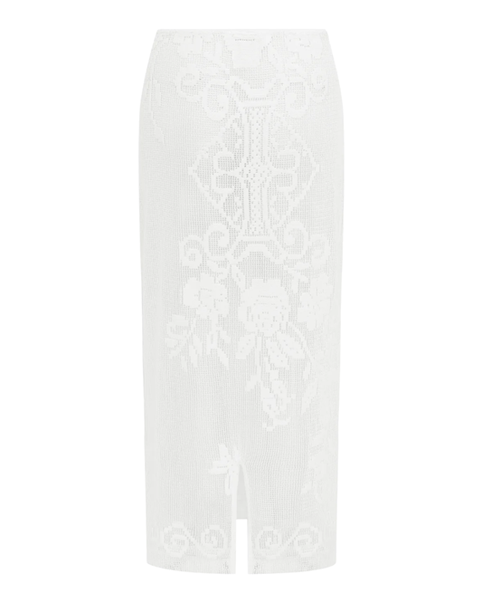 With Jean White Saint Midi Skirt
