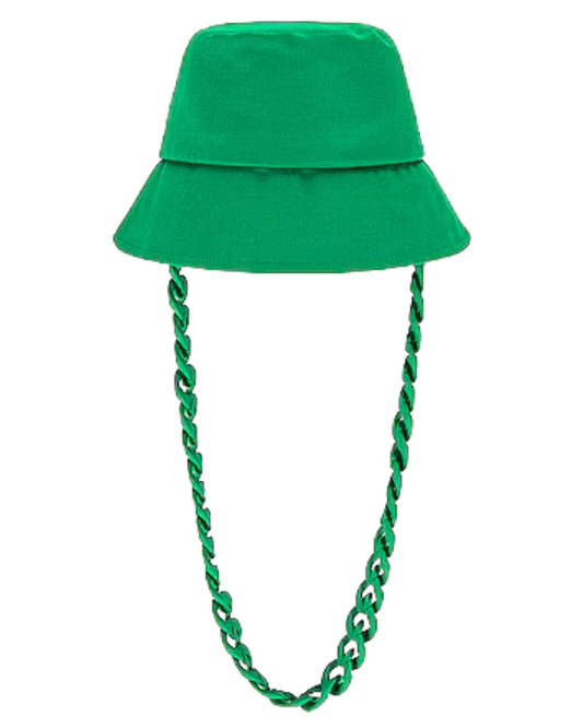 Eugenia Kim Green Bucket Hat With Chain