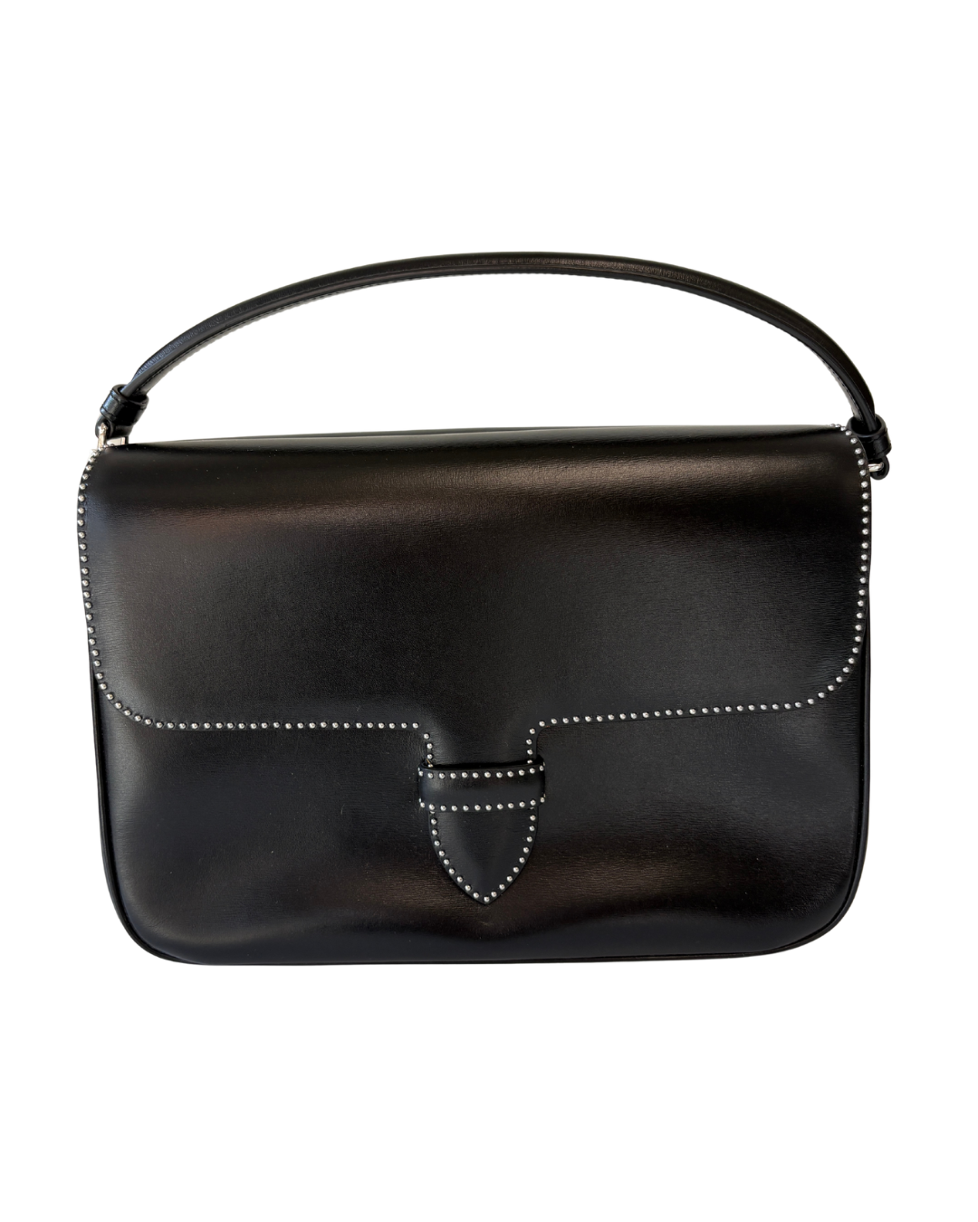 Alaia Black Leather Studded Handbag