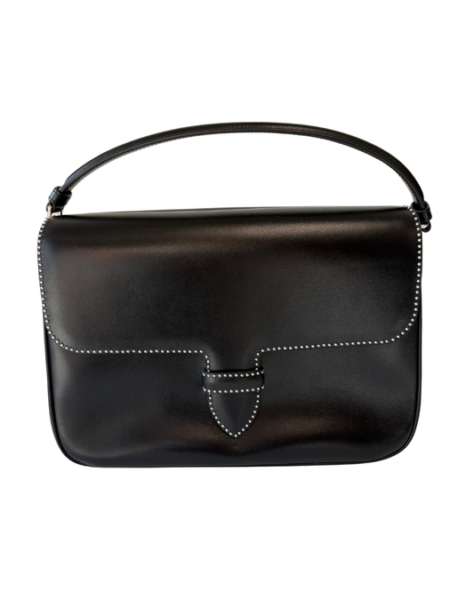 Alaia Black Leather Studded Handbag
