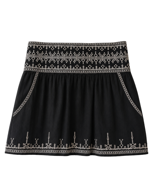 Isabel Marant Etoile Black Cotton Mini Skirt