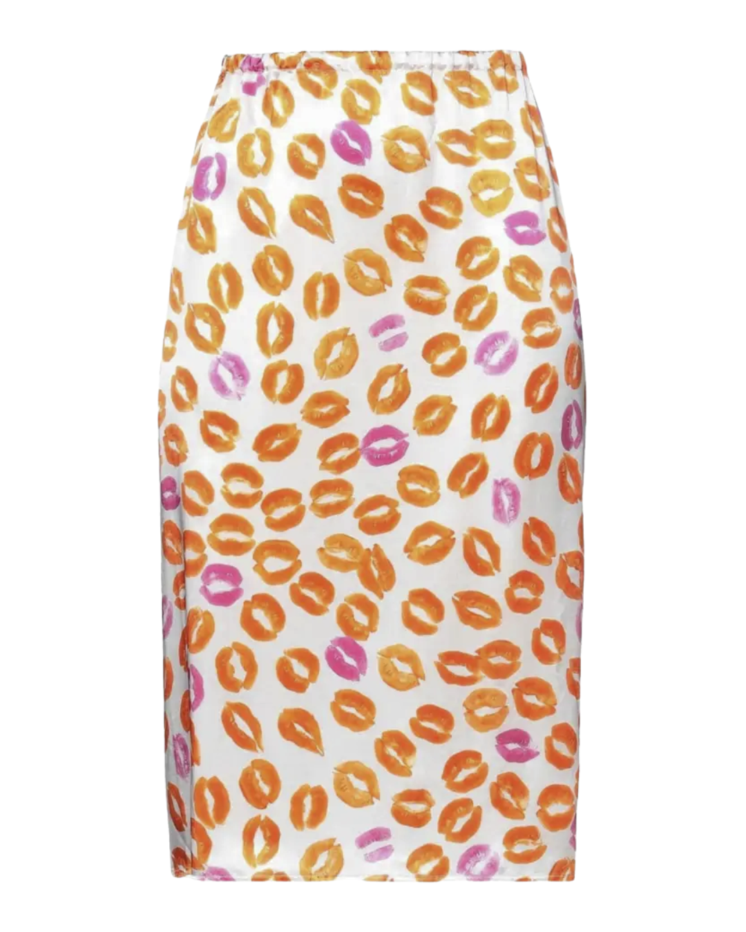 Marni Orange Lips Kiss Tornado Knee Length Skirt