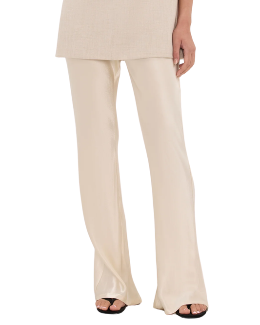 Dissh Nikki Cream Satin Bias Trousers