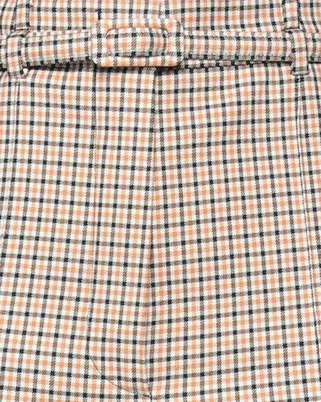 Sportmax Beige Check Belted Flare Trousers