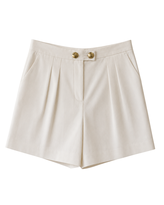 3.1 Phillip Lim Cream High Waisted Shorts