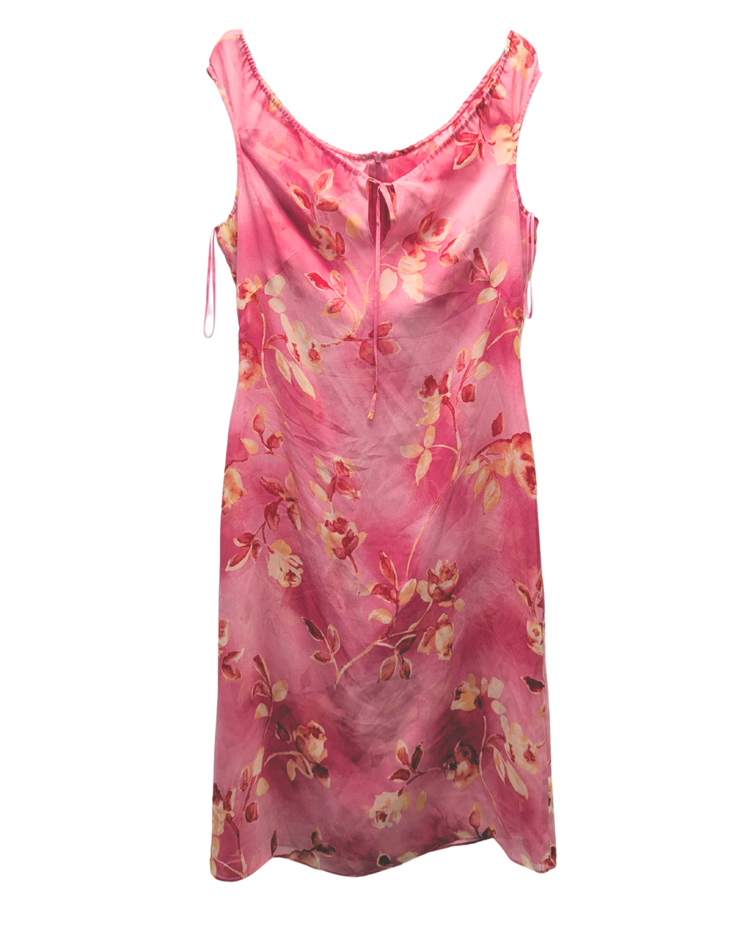 Escada Silk Mid Length Floral Dress In Pink
