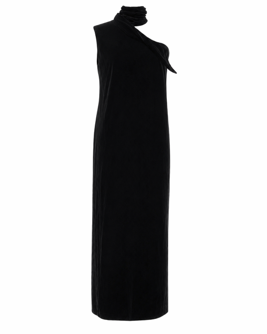Haider Ackermann Black High Neck Gown