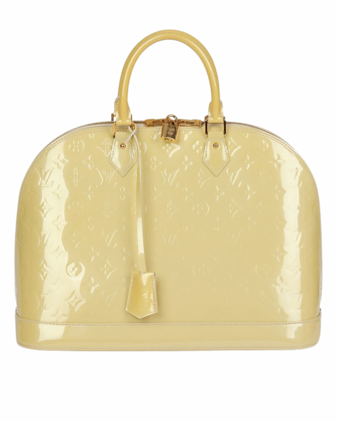 Louis Vuitton Blanc Corail Monogram Vernis Leather Alma GM
