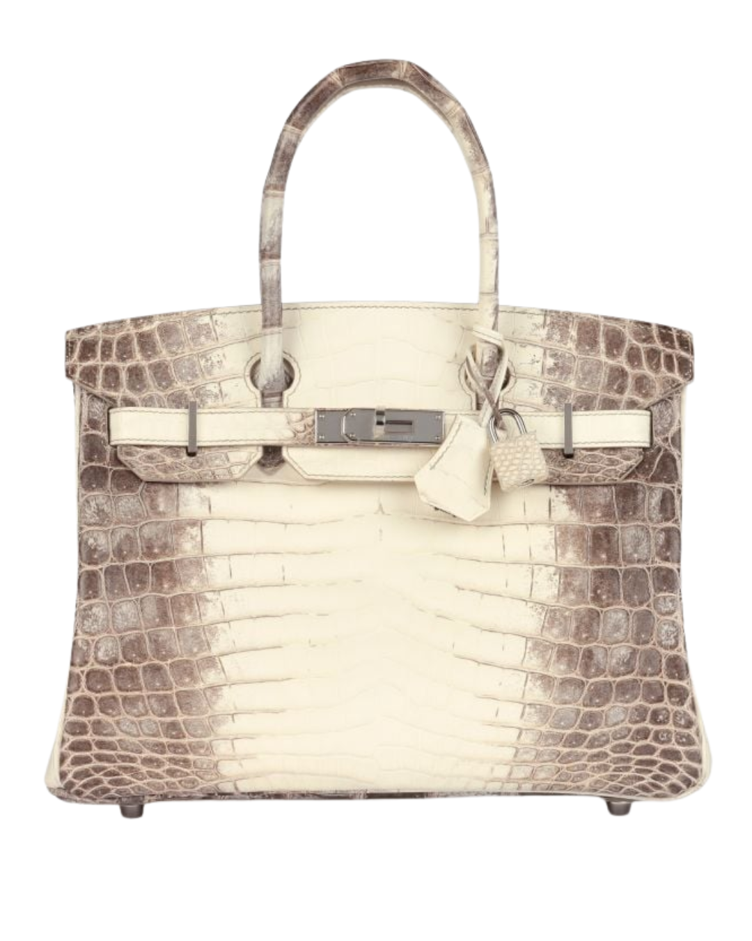 Hermès Blanc Himalaya Matte Niloticus Crocodile Leather Birkin 30cm Retourne