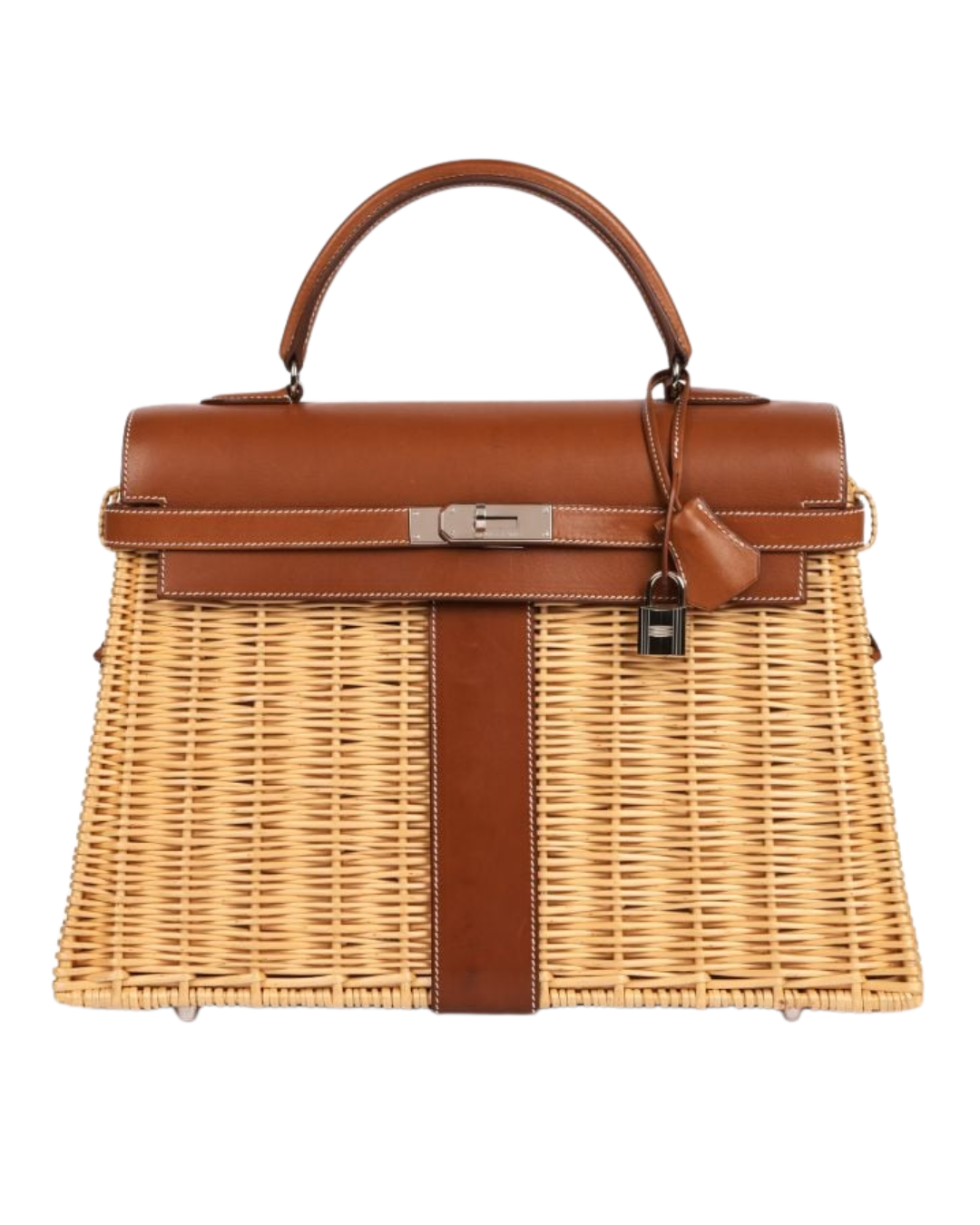 Hermès Barenia Leather & Wicker Kelly 35cm Picnic