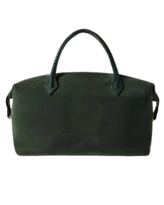 Metier Verite City Green Suede Handbag