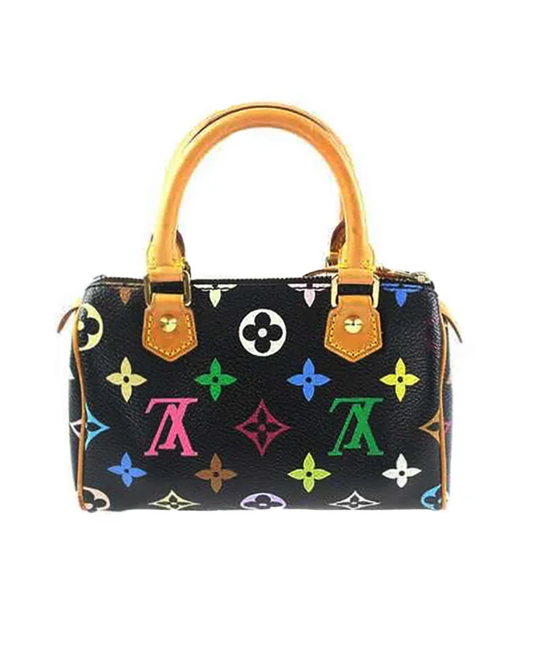 Louis Vuitton Black Multicolour Mini Speedy