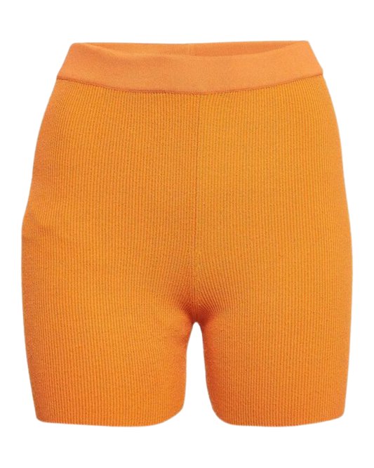Jacquemus Orange Knit Shorts