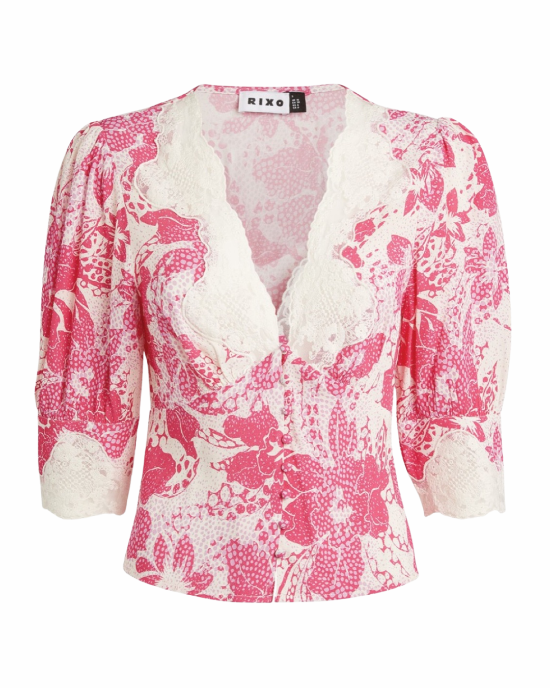 Rixo Pink Blouse With Lace
