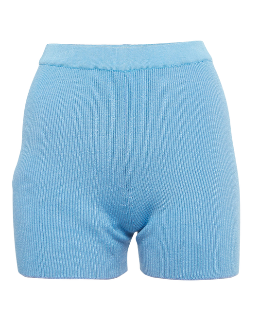 Jacquemus Blue Knit Shorts