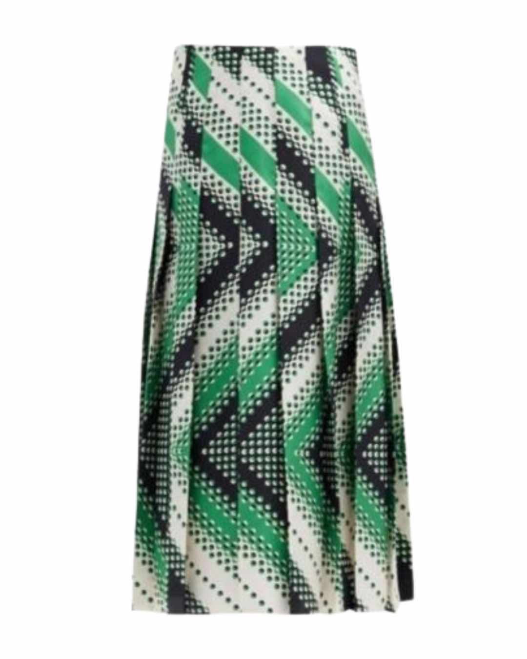 Gucci Green Silk Abstract Skirt
