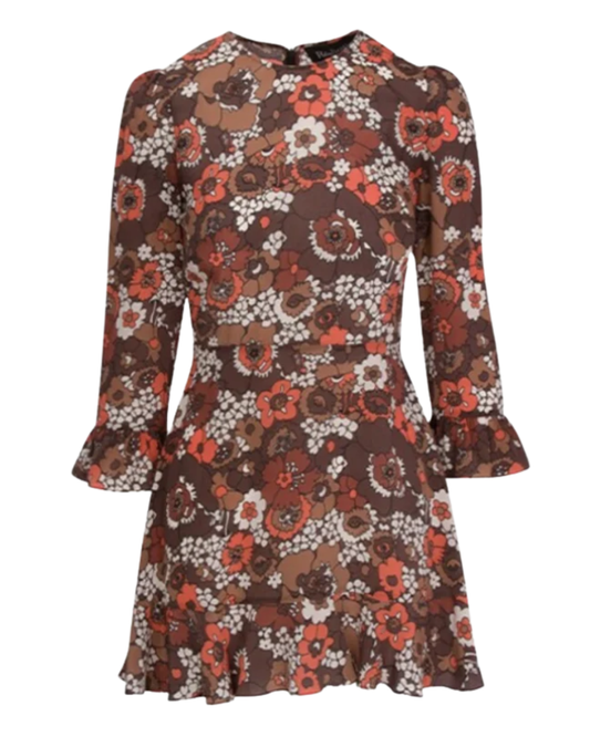 Réalisation Par Mary Jane Silk Floral Mini Dress