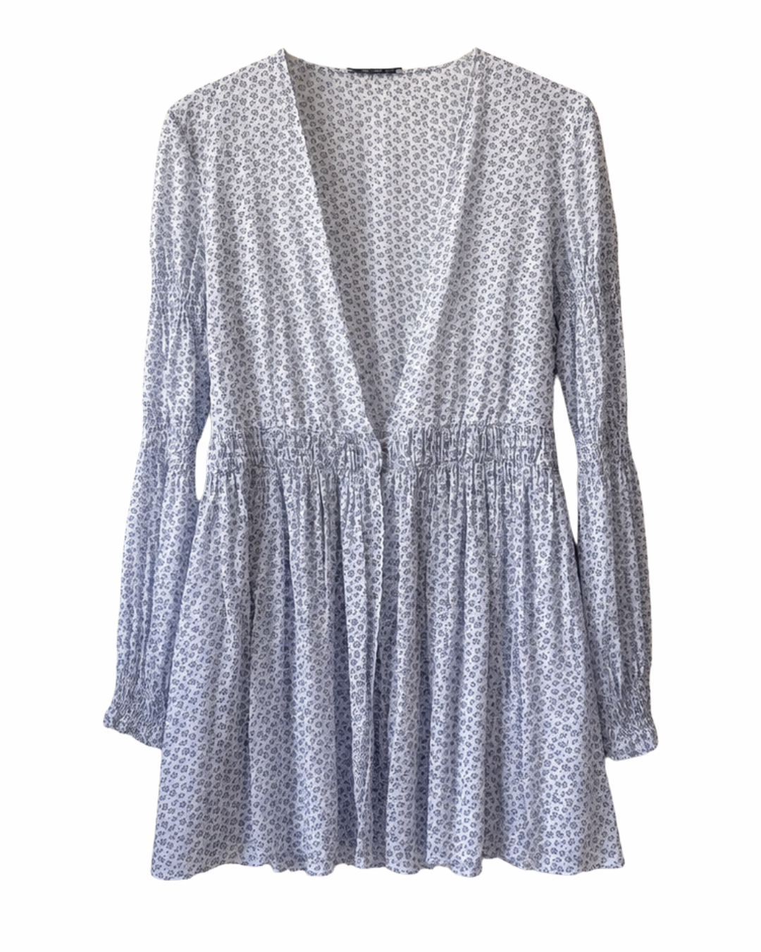 Emilia Wickstead Blue Ditsy Cotton Tunic Top