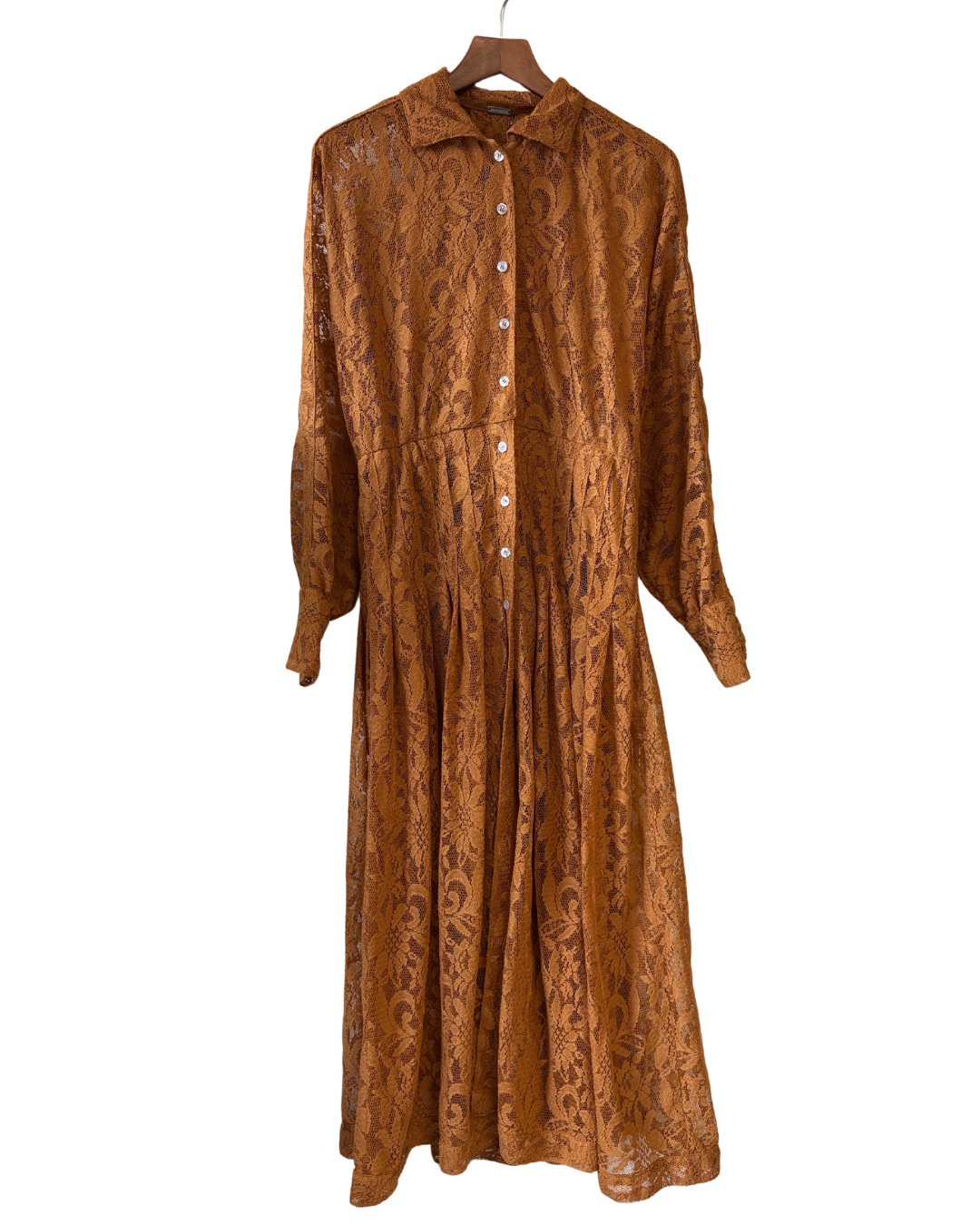 Dodo Bar Or Annabelle Brown Lace Shirt Midi Dress