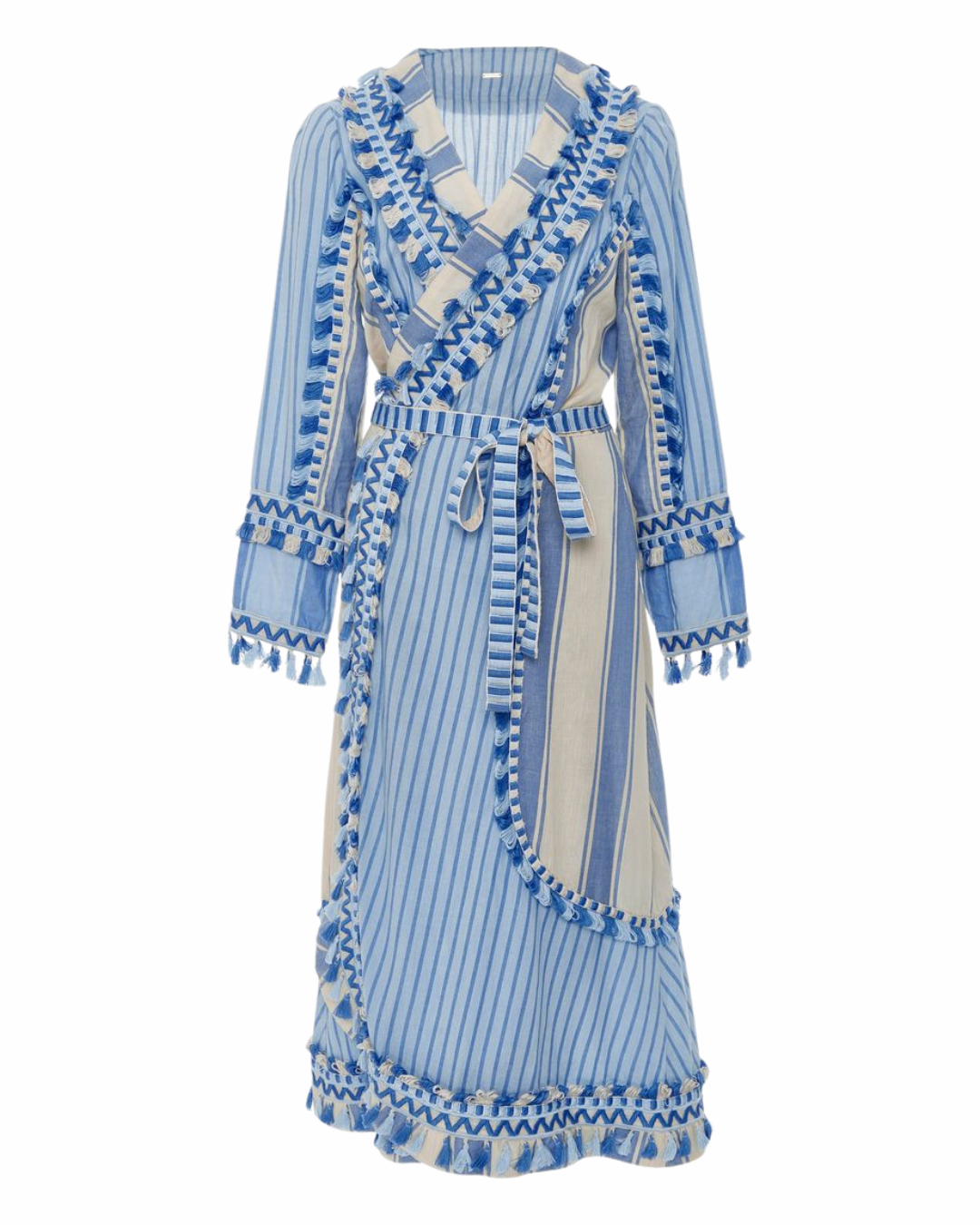Dodo Bar Or Blue Long Sleeve Kaftan Style Dress