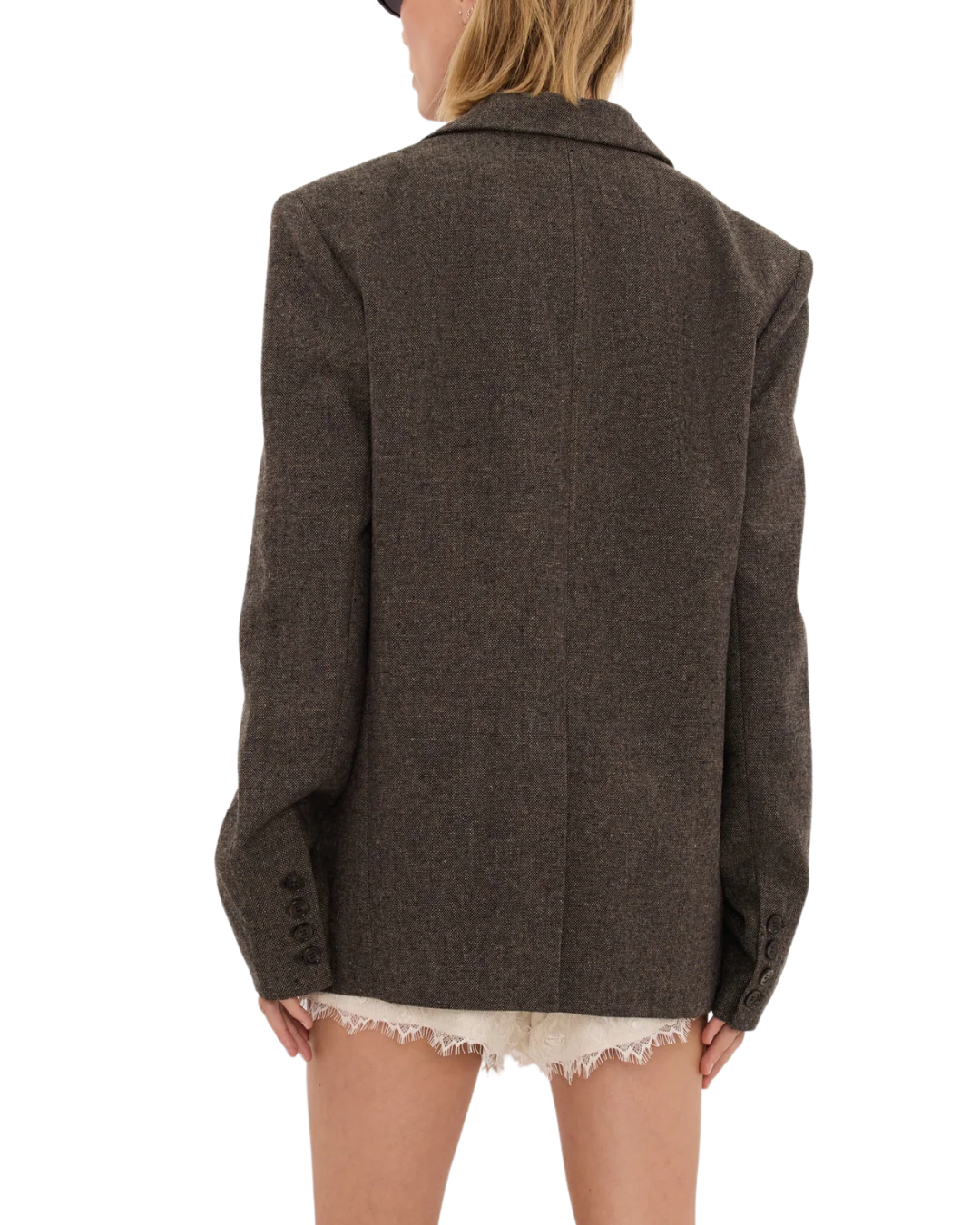 Dissh Amelia Mocha Textured Blazer