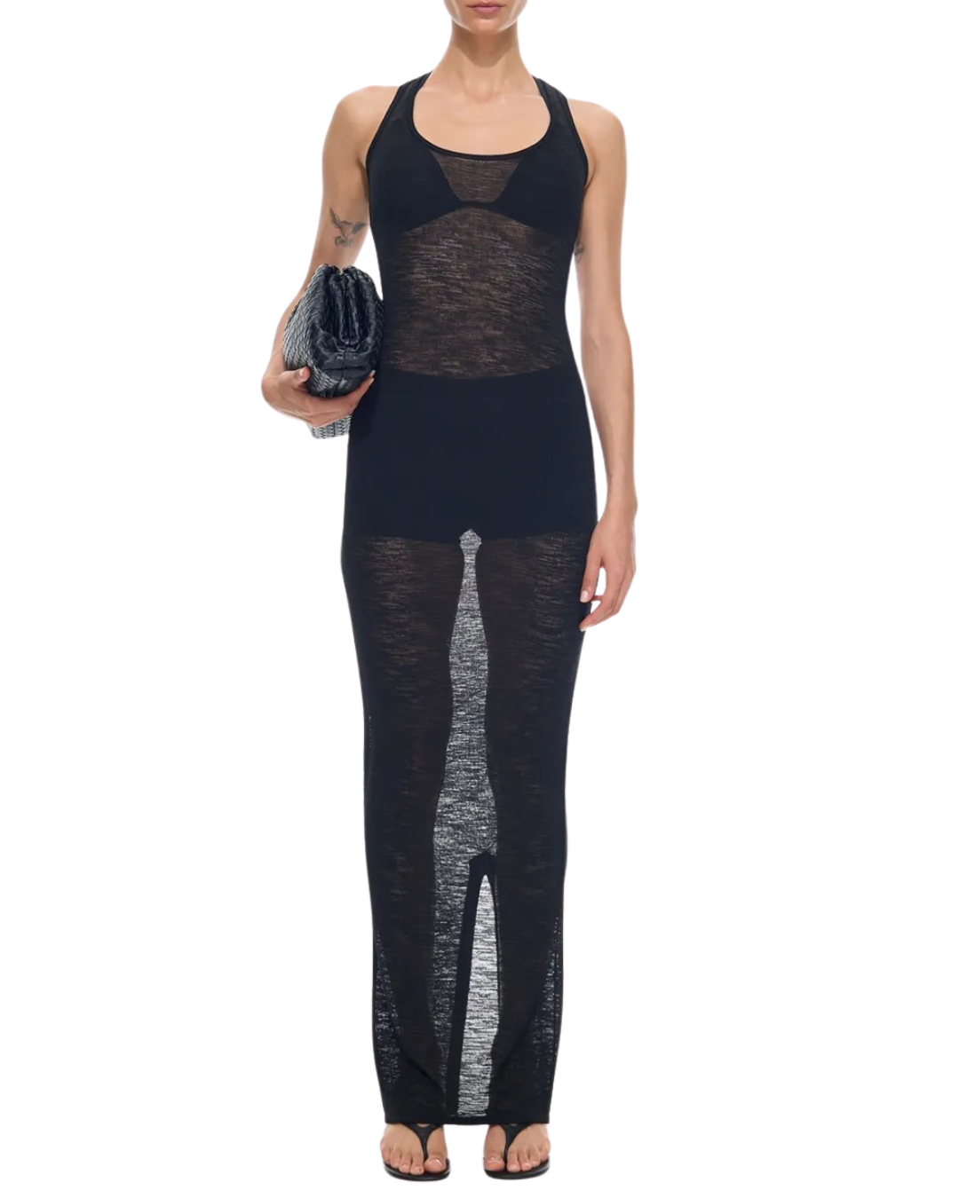 Myra Black Leena Sheer Tank Maxi Dress