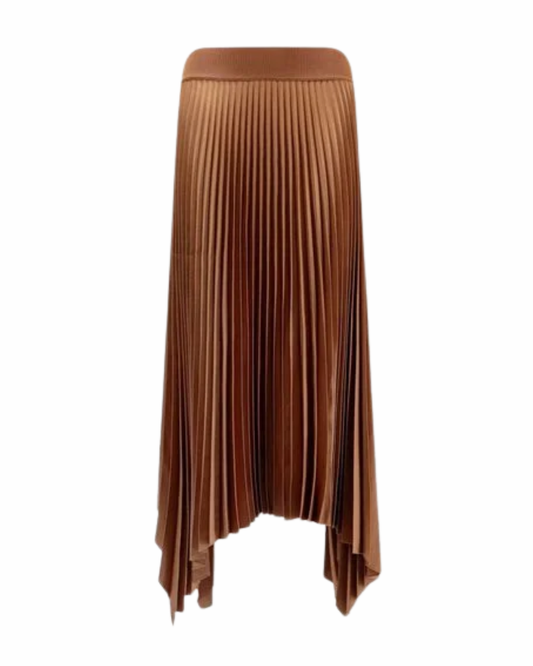 Joseph Ade Copper Brown Pleated Skirt