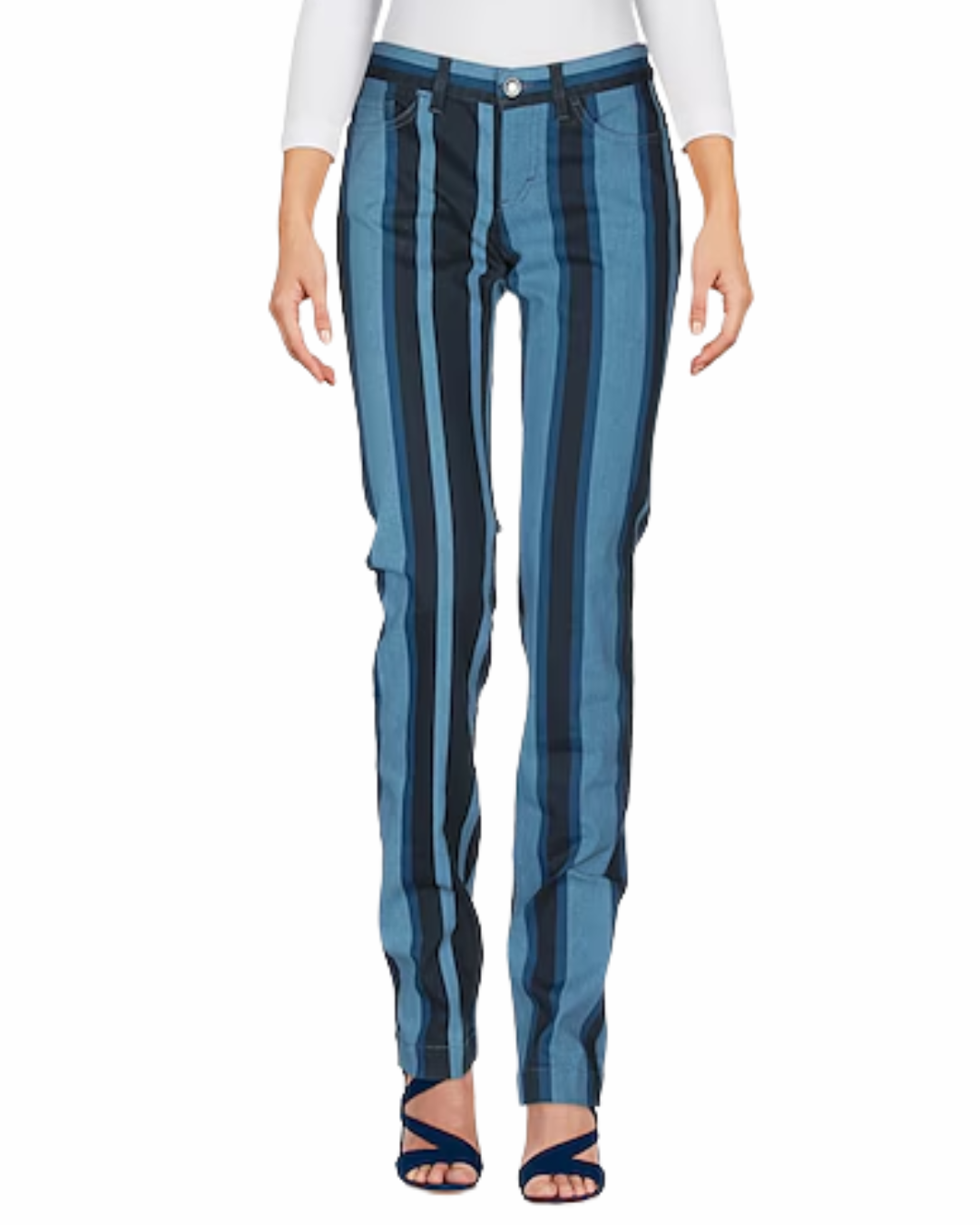 Dolce & Gabbana Blue Stripe Jeans
