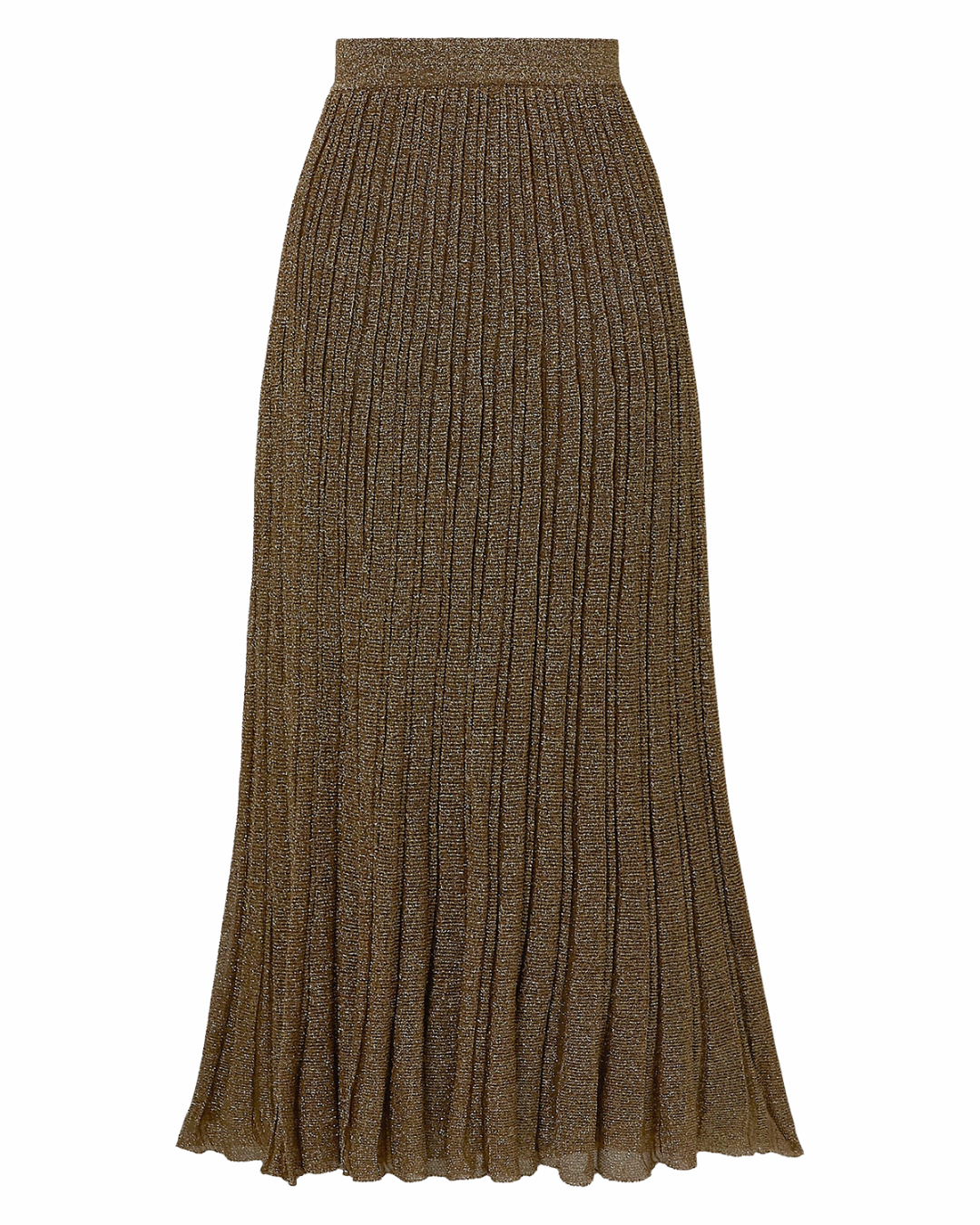 Missoni Gold Knit Midi Skirt